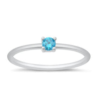 Starlette - Women's Topaz Round Stackable Ring