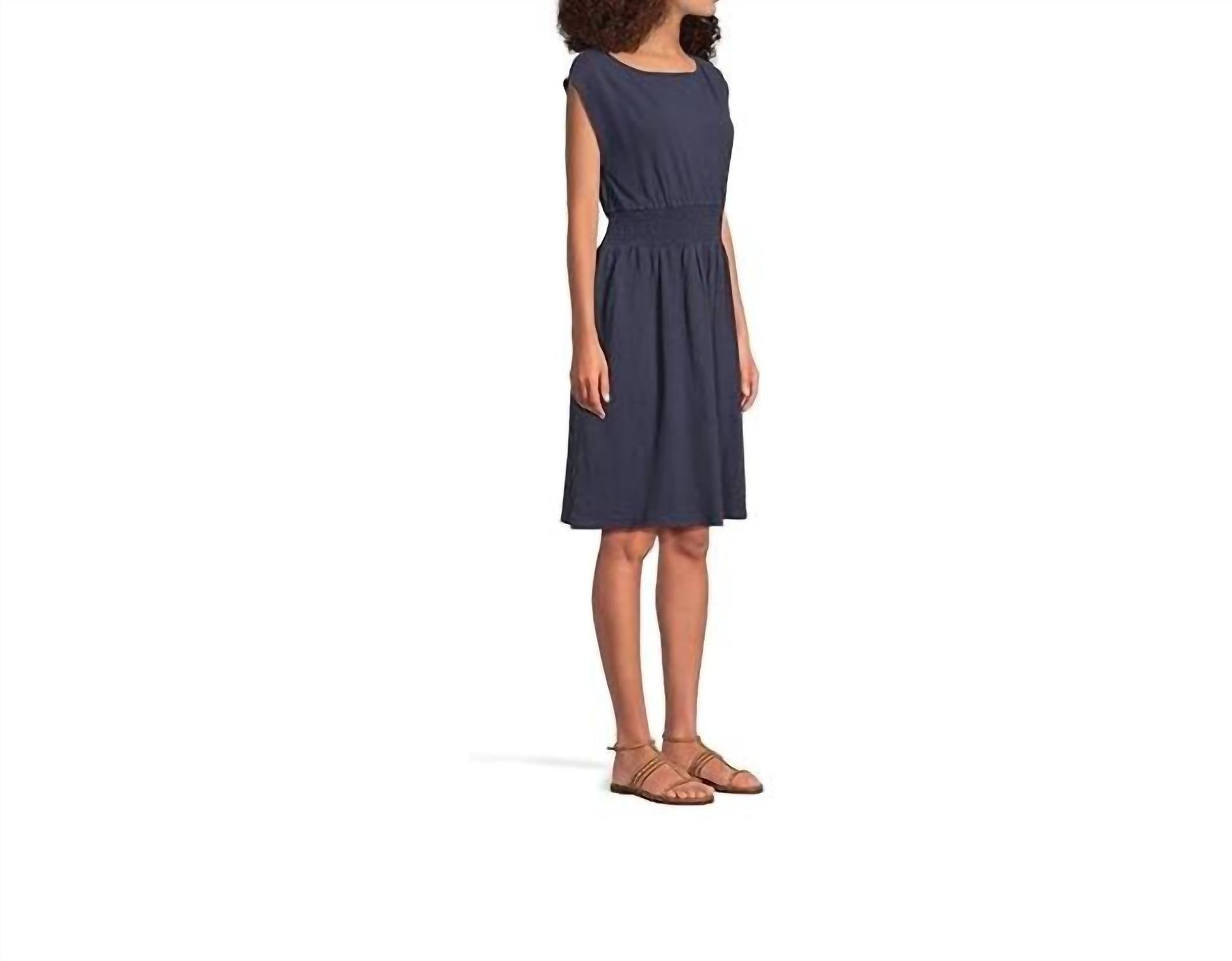 Mododoc - Short Dolman Smocked Waist Mini Dress