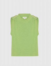 Nation Ltd - Mikka Buttoned Shoulder Tank