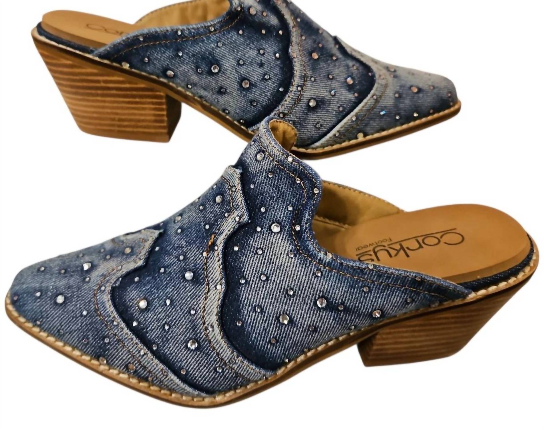 Corkys Footwear - Women's Tex Mex Washed Denim Mule