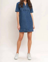 Flying Tomato - Canvas Denim Mini Dress