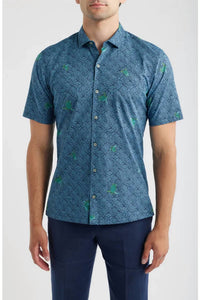 Tori Richard - Chelonian Short Sleeve Cotton Button Up Shirt - Plus