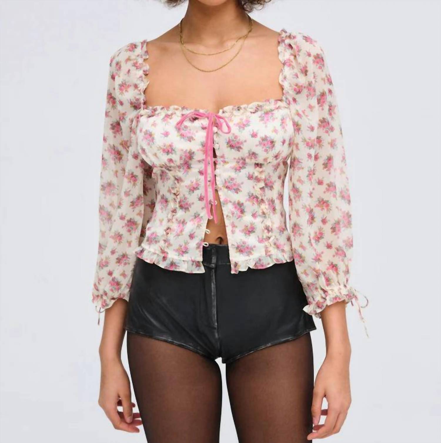 For Love & Lemons - Etienne Puff Sleeves Top