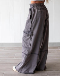 Davi & Dani - Mineral Washed Cargo Knit Pants