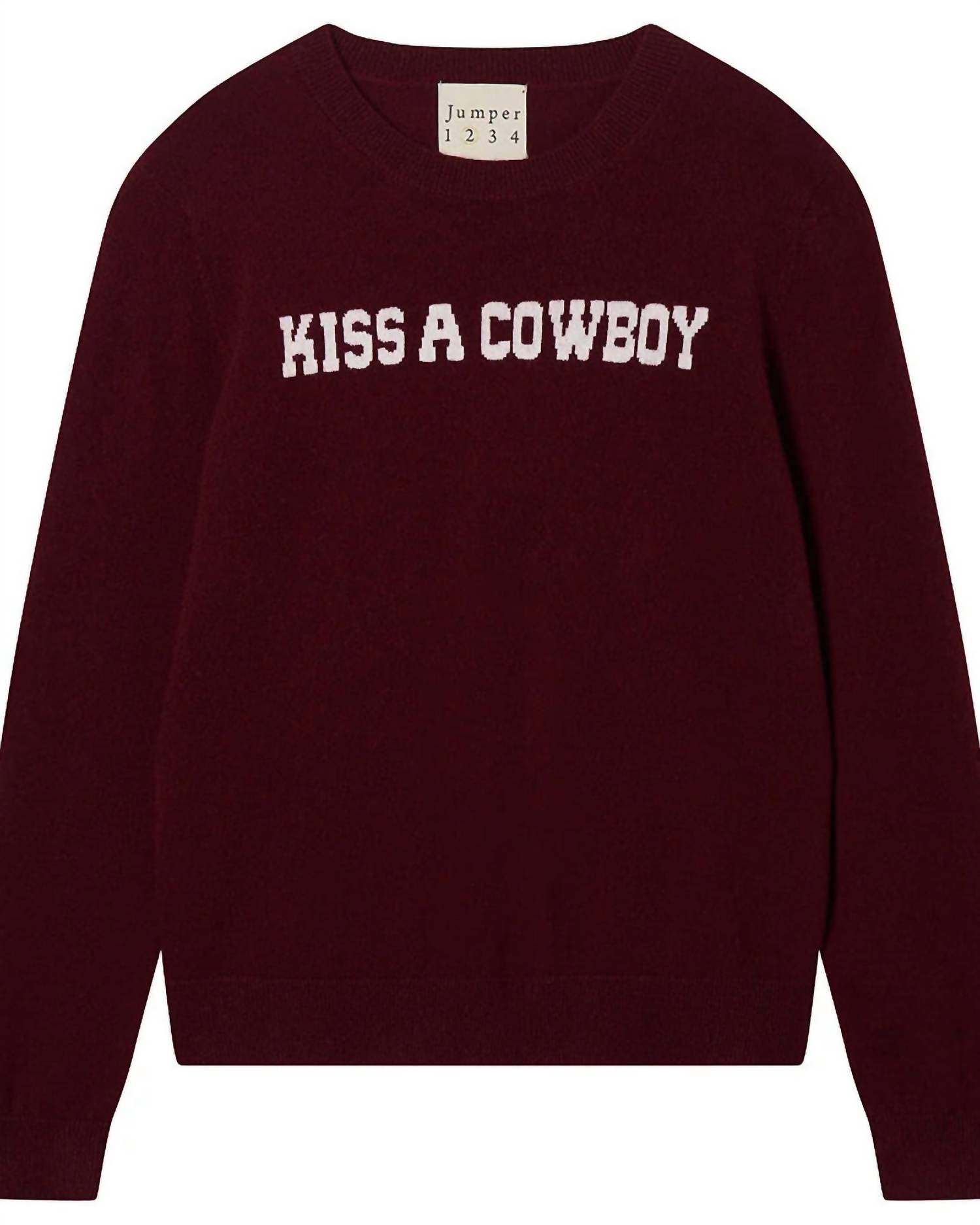 Jumper1234 - Cashmere Wool Kiss A Cowboy Crew Sweater