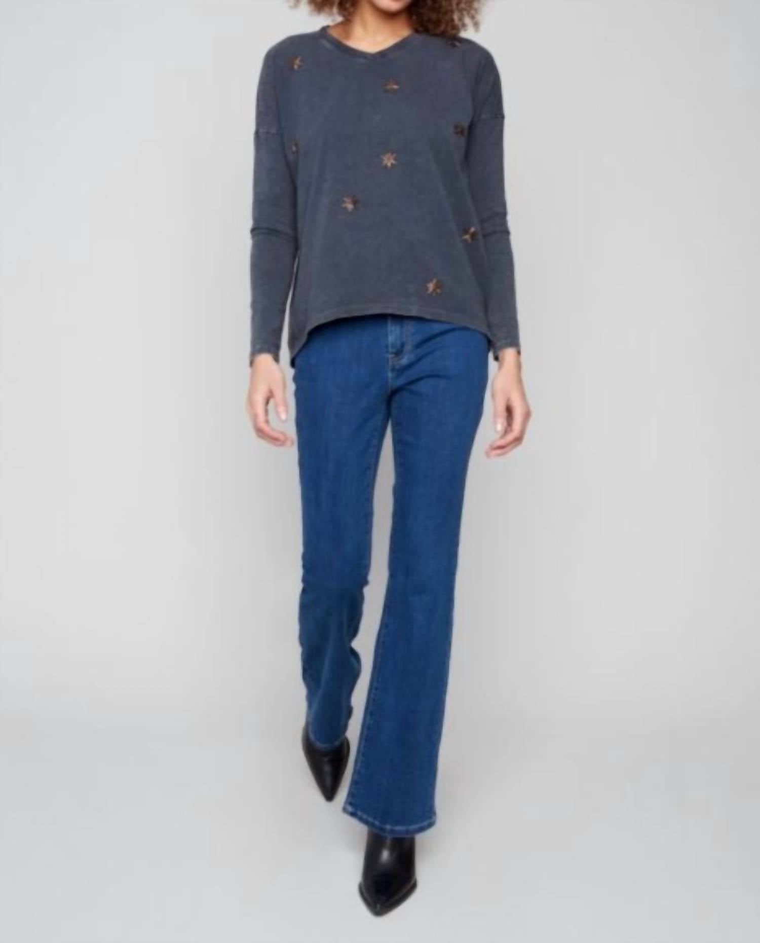 Charlie B - Beaded Knit Top