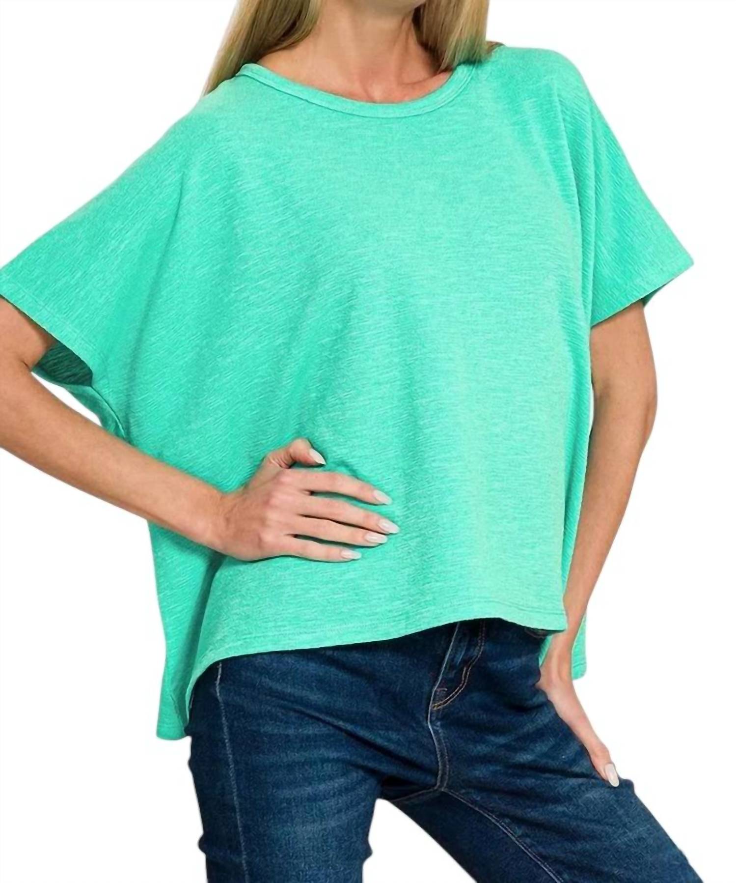 Zenana - Oversized Slub Tee