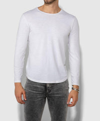 Monfrere Dann Long Sleeve Tee in vintage blanc - men's long sleeve top