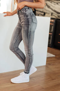 Judy Blue - Women's High Waist Tummy Control Release Hem Skinny Jeans