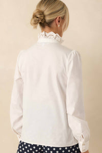 Prosperina - Madison White Ruffle Cotton Top