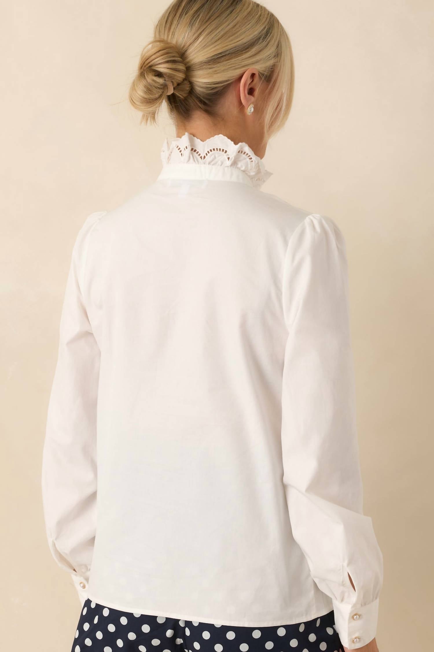 Prosperina - Madison White Ruffle Cotton Top