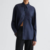 TWP Big Joe Shirt in midnight - women's shirt