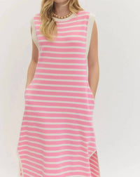 Entro - Alice Striped Knit Maxi Dress