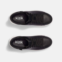 kizik Women's Sydney Leather Sneakers in black - women's sneaker - alternate view
