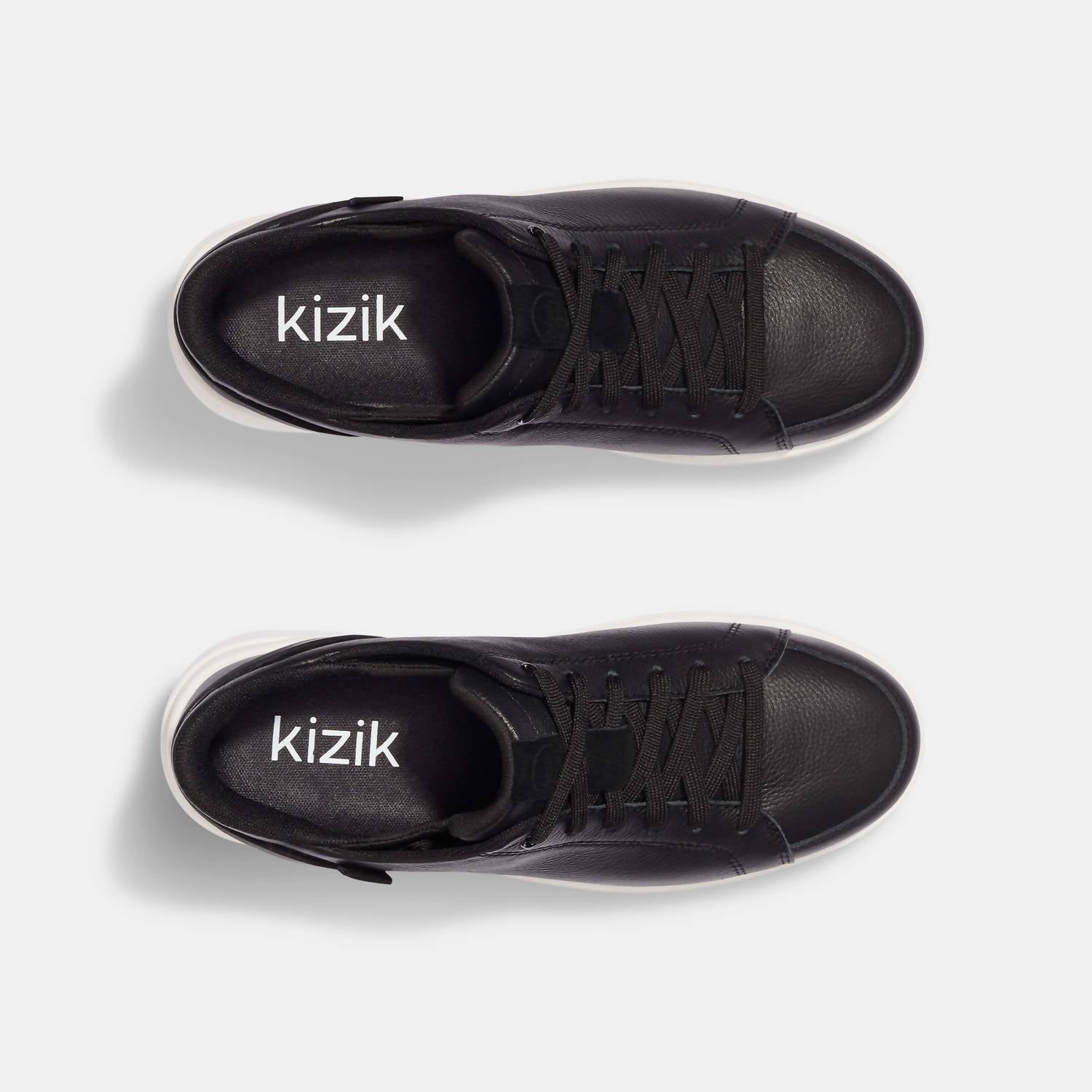 kizik Women's Sydney Leather Sneakers in black - women's sneaker - alternate view