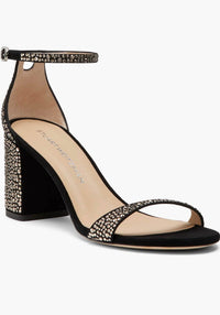 STUART WEITZMAN Women's Nudist Shine Block Sandals in black - women's sandal