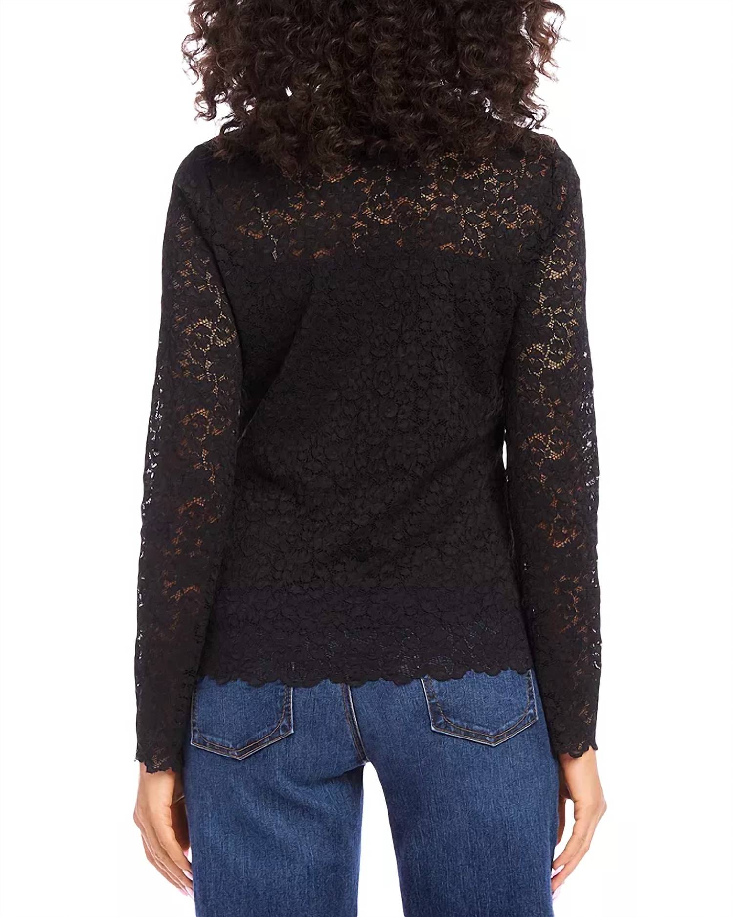 Karen Kane - Salla Scalloped Hem Lace Top