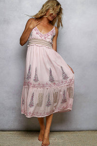 Pol - Smocked Waistband Floral Midi Dress
