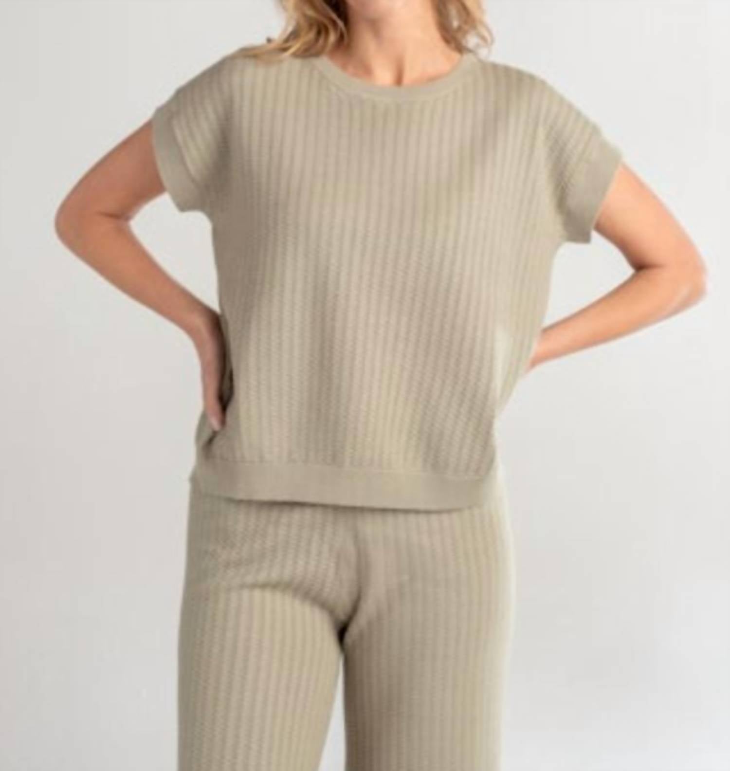 Red Haute - Women's Cap Sleeve Sweater