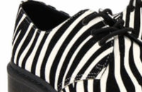 Dr. Martens Women's Zebra Leather Shoes in winter white black - women's heels - alternate view
