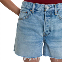 PISTOLA Andie High Rise Vintage Cut Off Short in light medium wash - women's shorts - alternate view