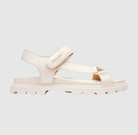 Coach Women's Sport Strappy Sandals in chalk white leather - women's sandal - detail view