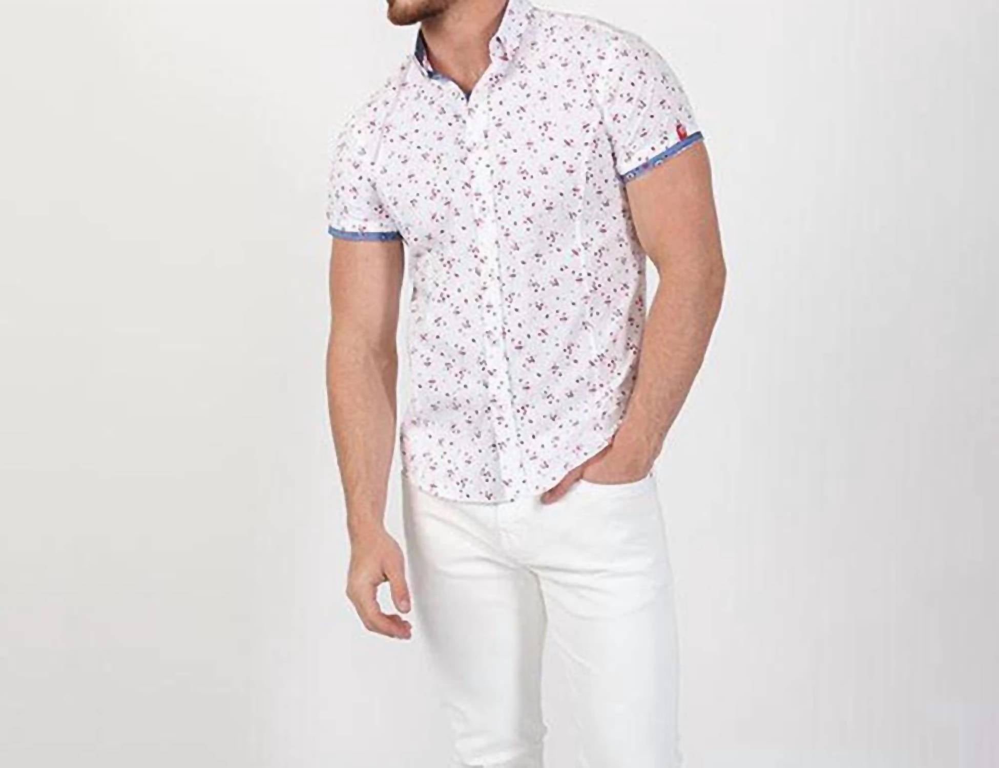 Eight X - Rose Print Short Sleeve Shirt
