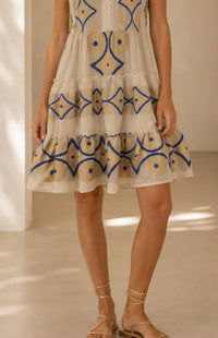 Mystery Resort - Seabreeze Embroidered Mini Dress