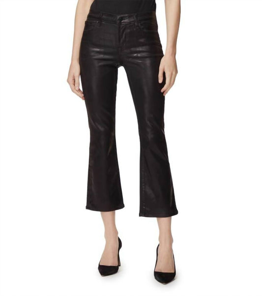 J Brand - Selena Coated Mid Rise Crop Bootcut Flare Jeans