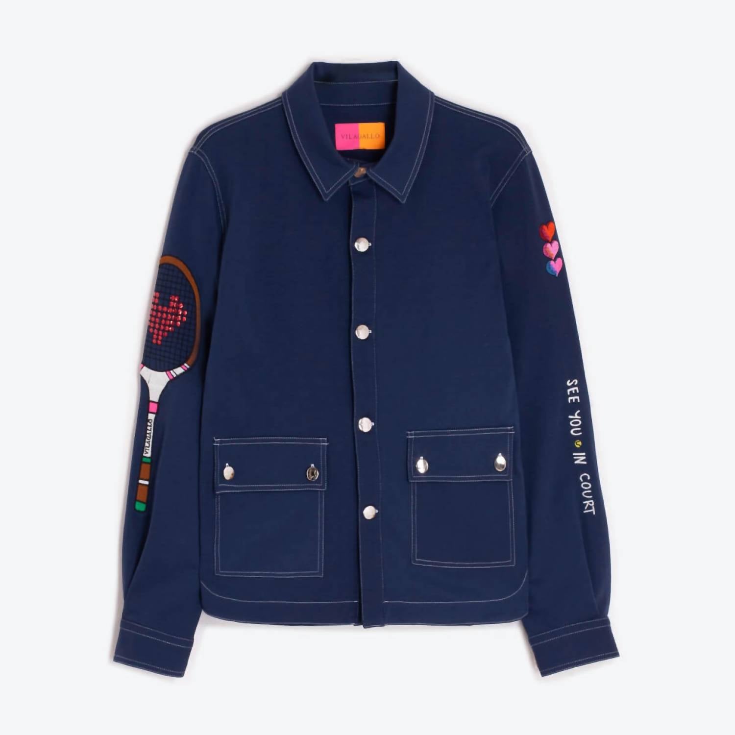 Vilagallo - Tennis Embellished Spring Jacket