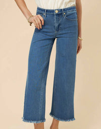 Spartina 449 - Nayla Fringe Wide Leg Crop Jeans