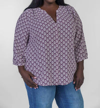 Nydj - Pintuck Button Down Blouse - Plus
