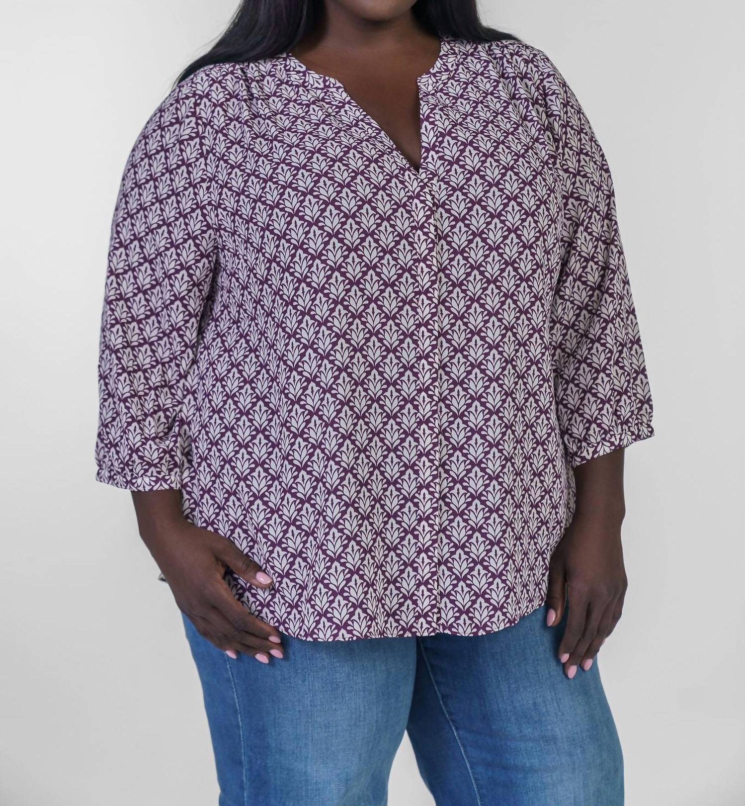 Nydj - Pintuck Button Down Blouse - Plus