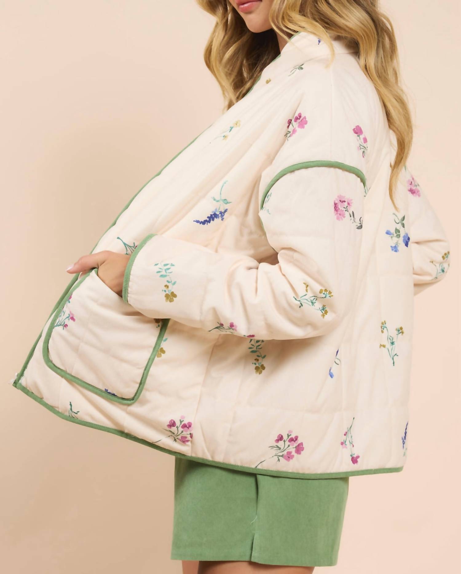 Sadie & Sage - Fair Weather Quilted Zip Up Jacket