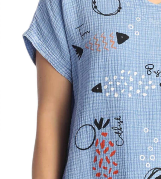 Jess & Jane - Bahamas Mineral Washed Double Gauze Top