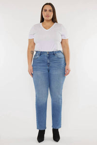 Kancan - High Rise Slim Straight Jeans - Plus