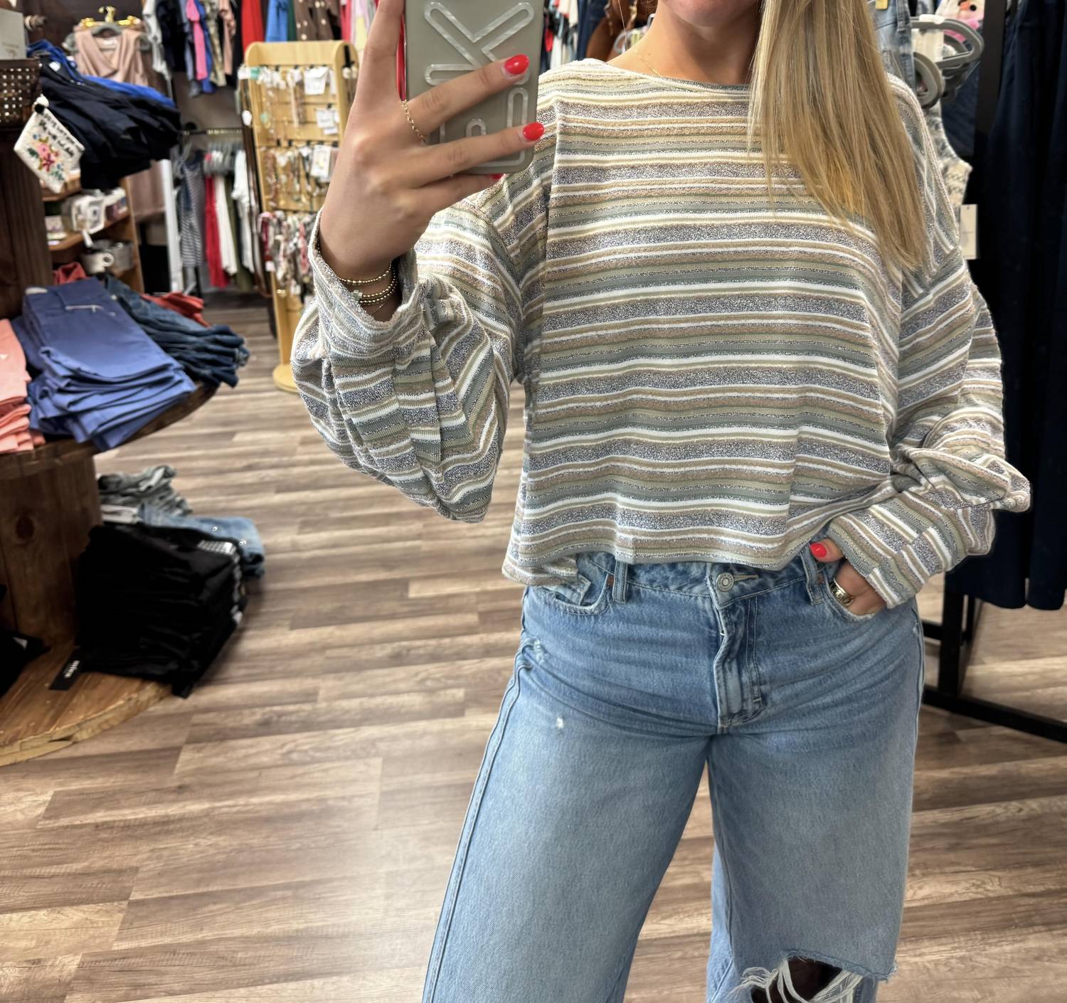 Klesis - Grace Striped Pullover Sweater