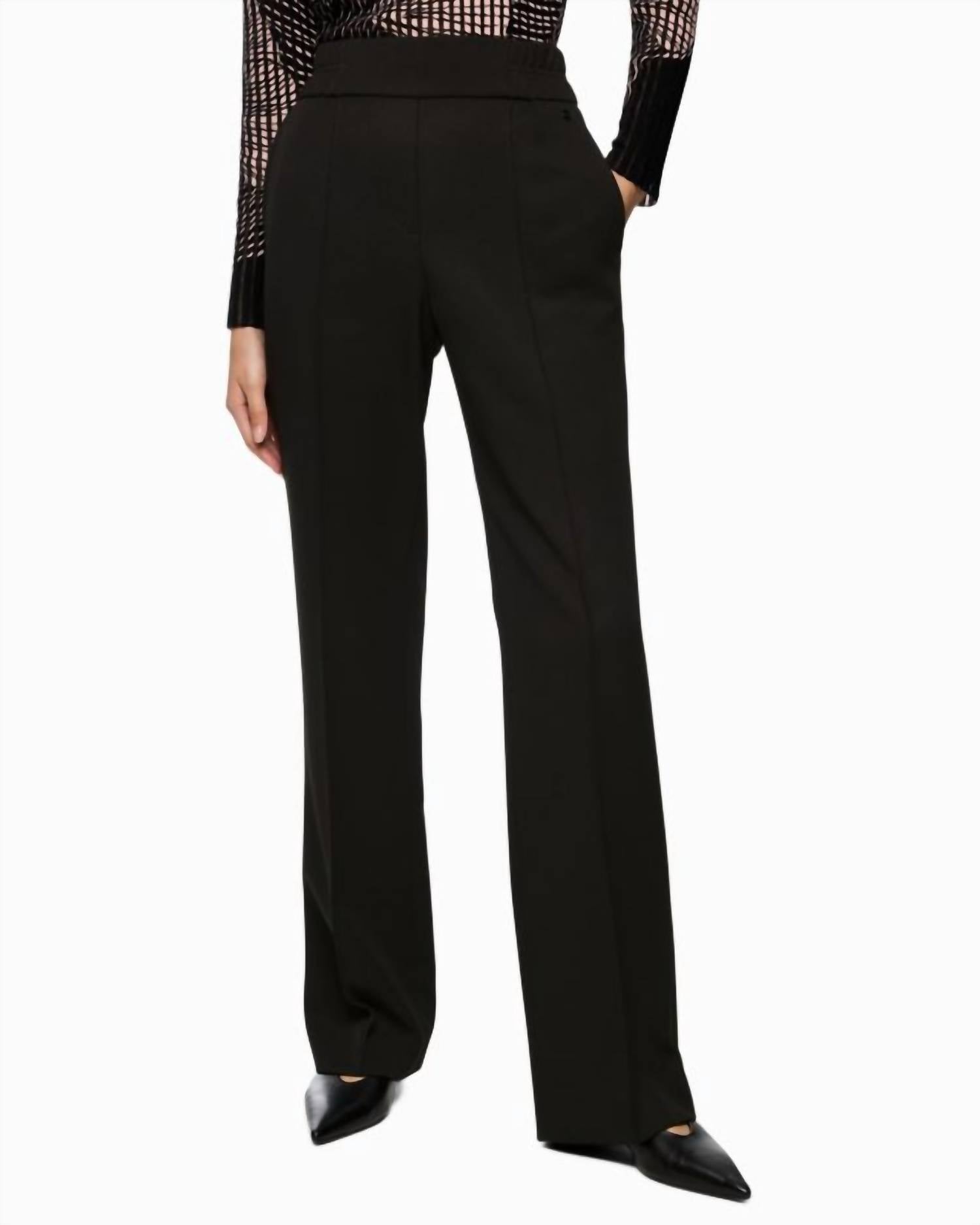 Marc Cain Banded waist trousers in black - women's pants