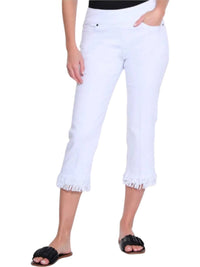 Slimsation By Multiples - Pullon Fringe Hem Capri Pants