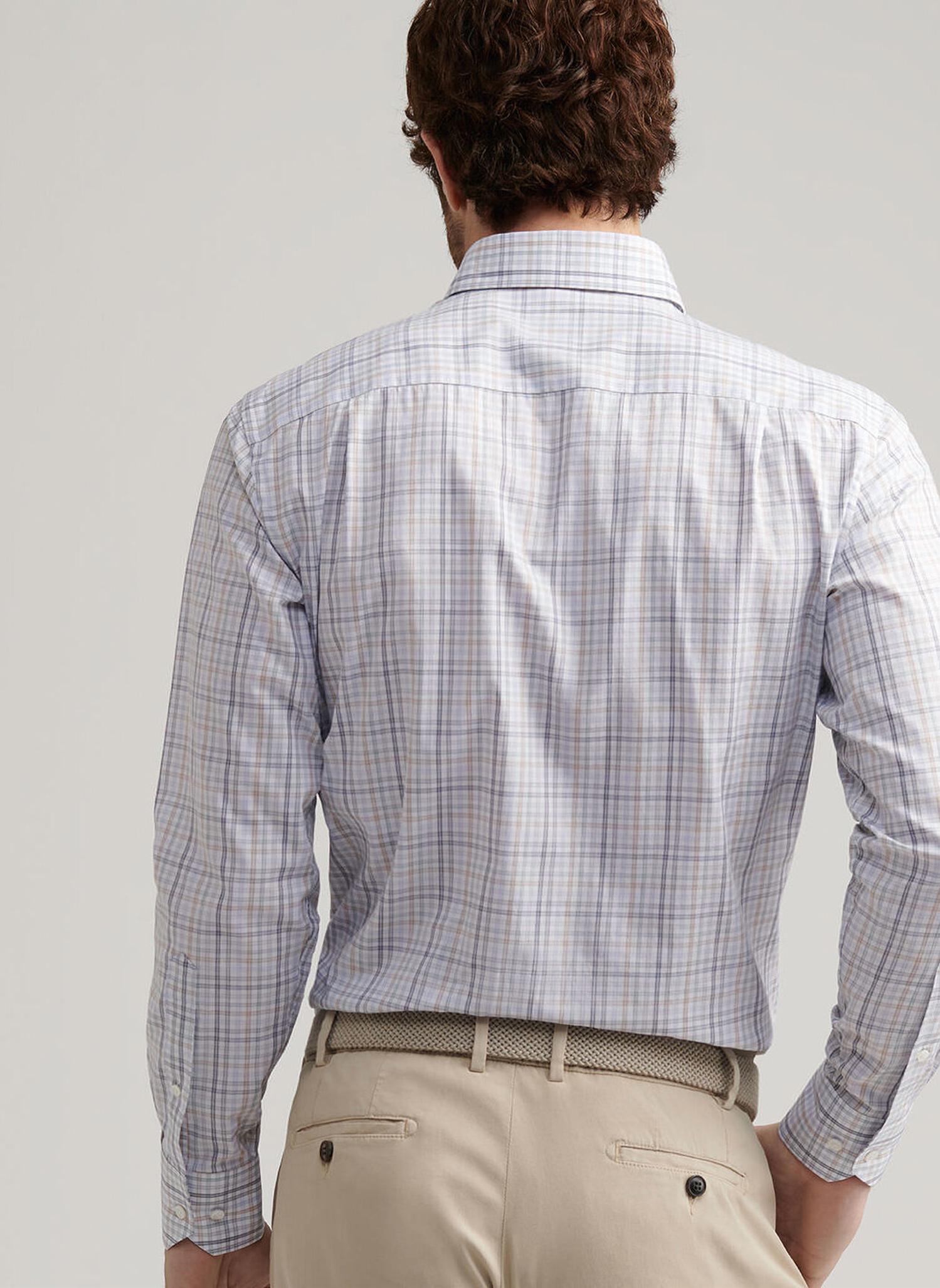 PETER MILLAR Orvieto Cotton Shirt in sherwood - men's shirt - detail view