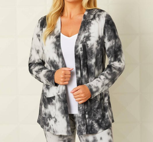 French Kyss - Tie Dye Open Cardigan