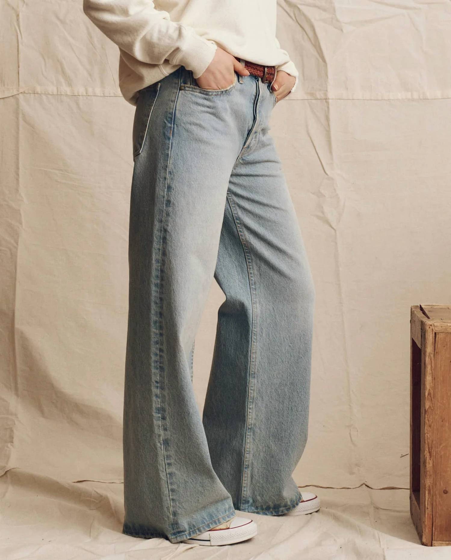 The Great. - Slouch Wide Leg Jean