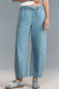 Damson Madder - Felix High-rise Pull-on Barrel Jeans