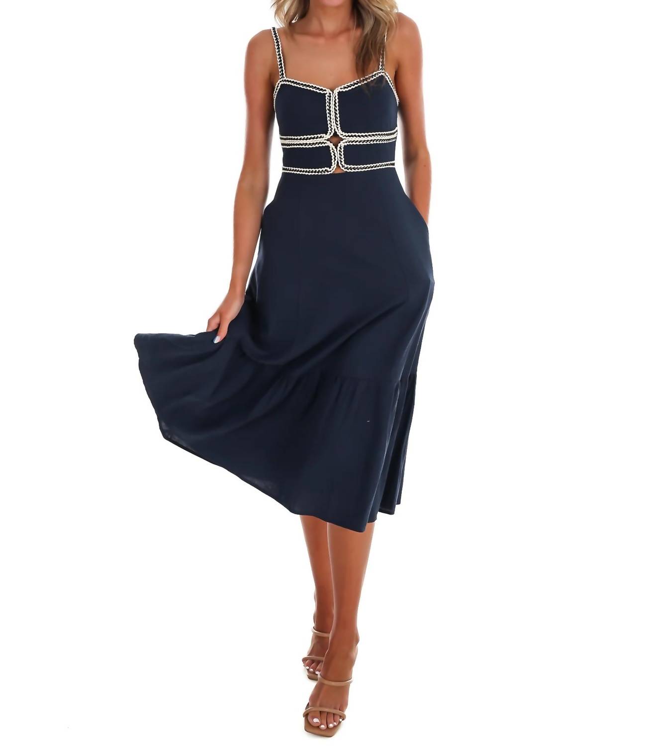 Baby Pink - Women's Florence Nights Midi Dress