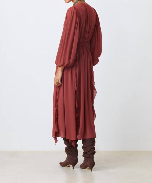 Suncoo - V-neck Midi Dress