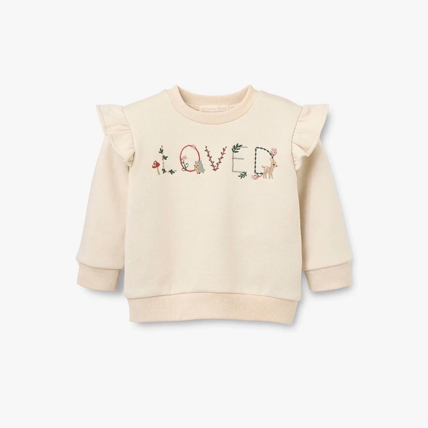 Elegant Baby - Rainy Day Loved Flutter Sleeve Pullover