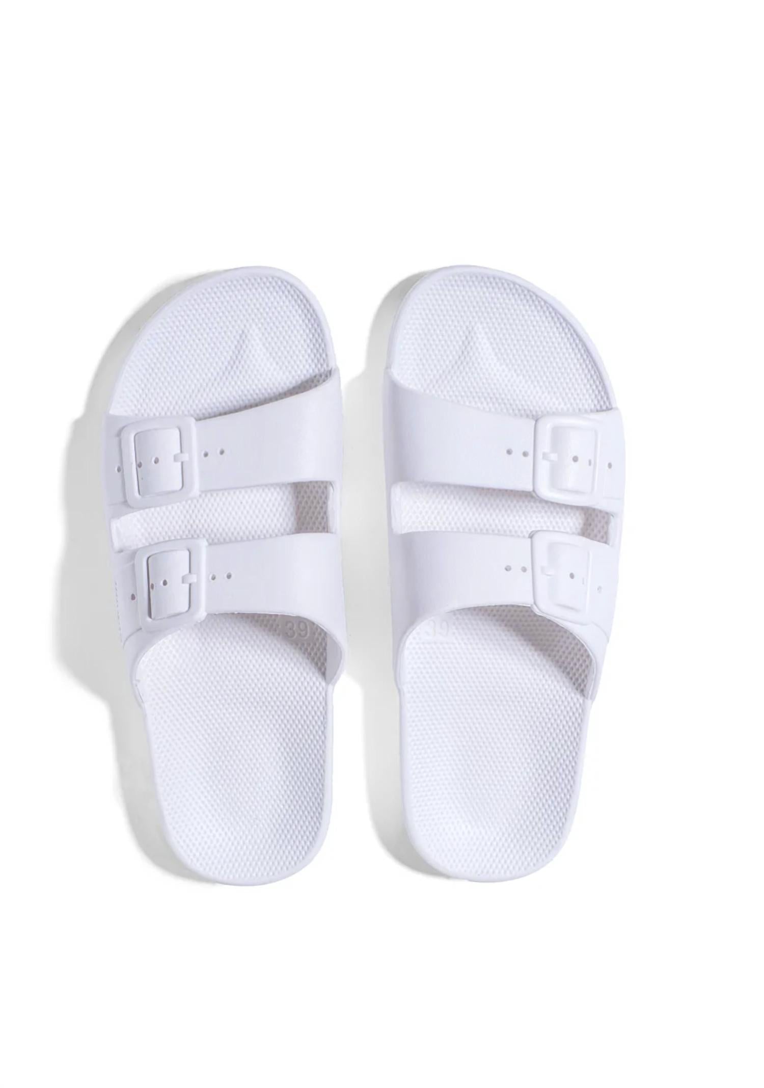 Freedom Moses WOMEN'S SLIDE SANDAL in white - women's sandal