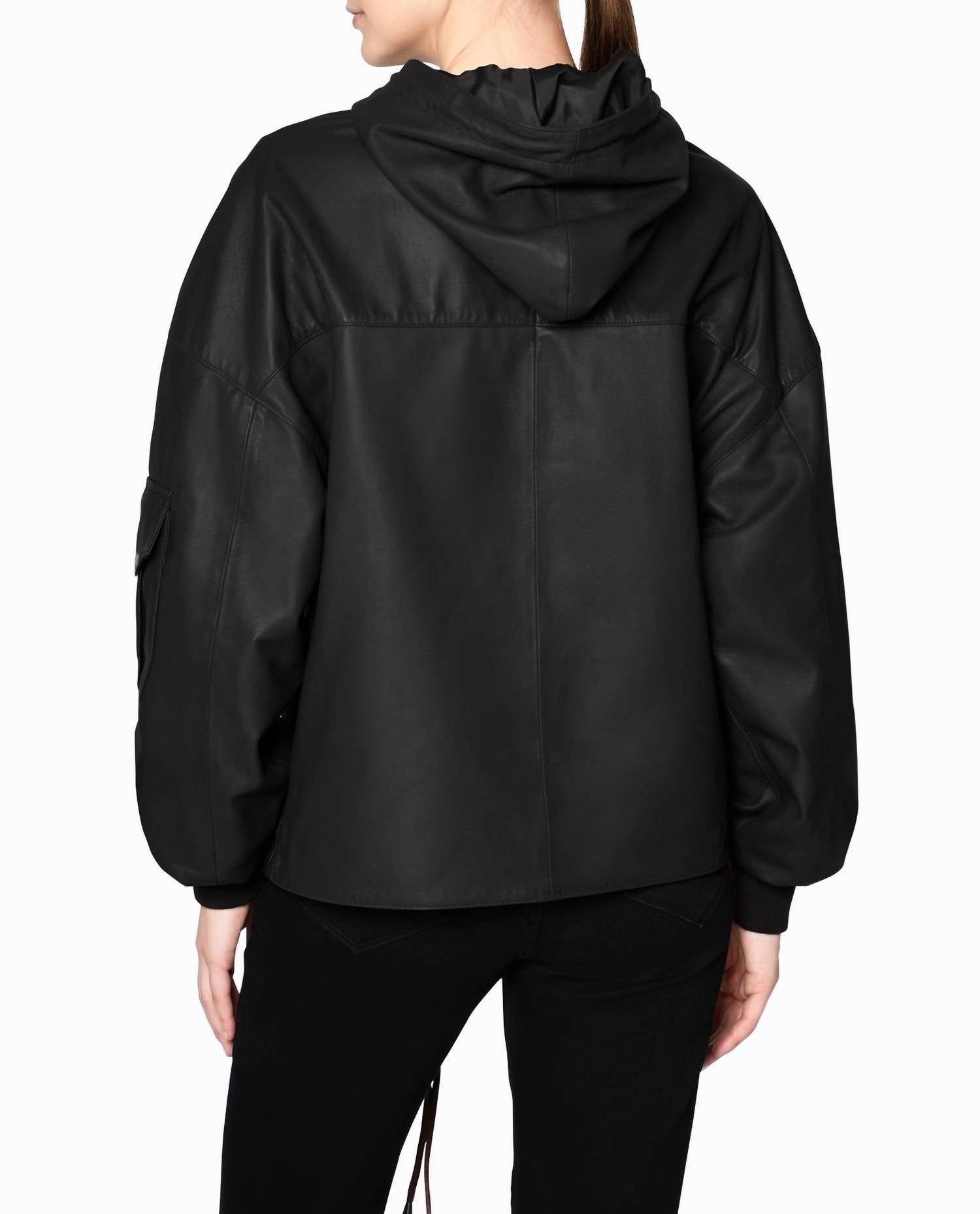 Nicole Miller - Leather Space Hoodie