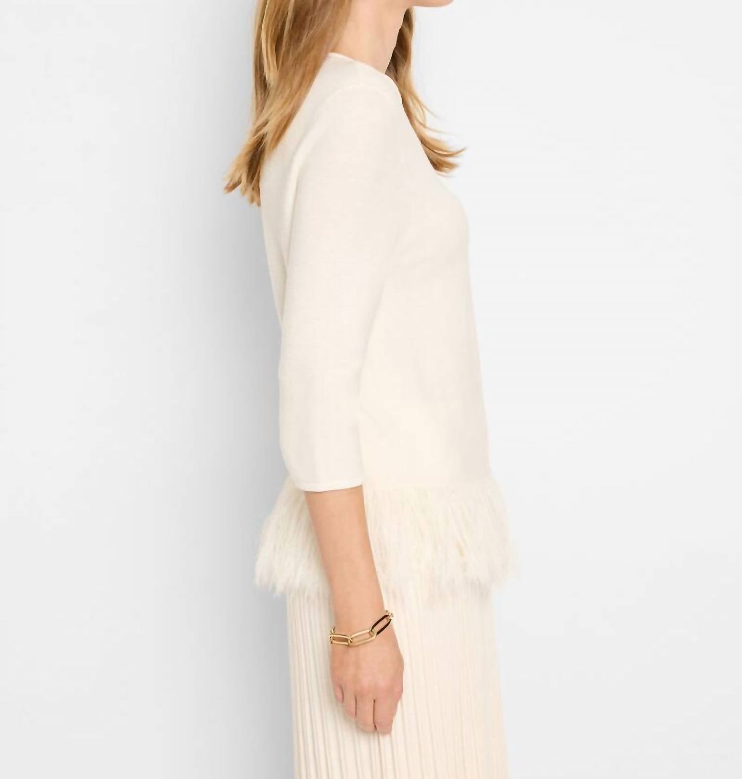 Nic + Zoe - Feather Fringe Sweater