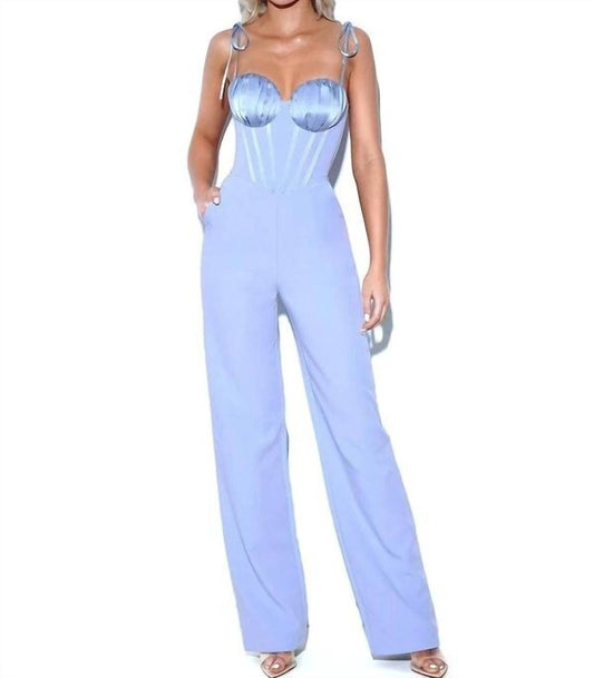 Miss Circle - Sarina Satin Corset Jumpsuit